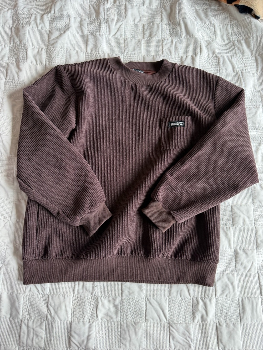 Whitefox Men's Crewneck Sweater in Deep Brown
